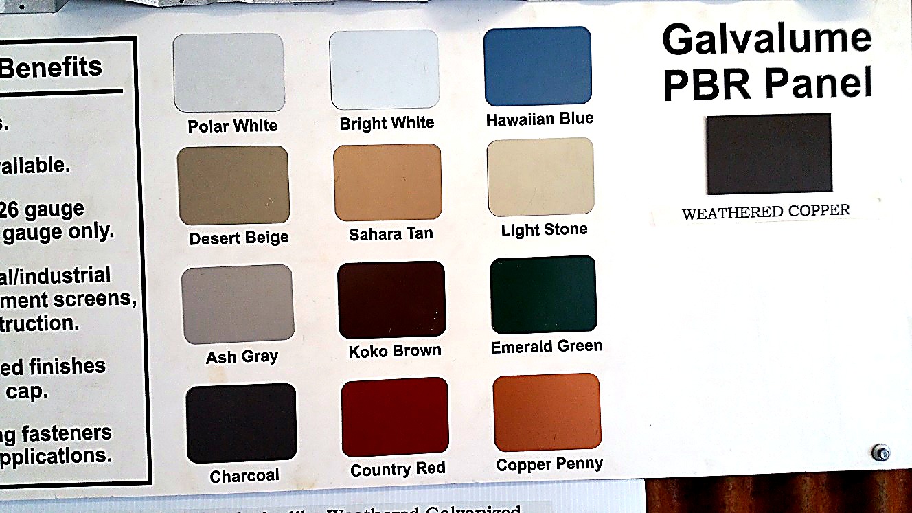 Steel shade color and finish options from completed projects